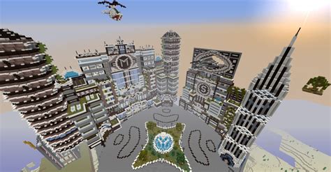 Futuristic Spawn Minecraft Build Minecraft Map