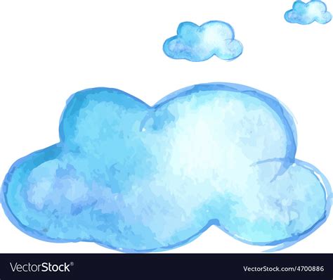 Watercolor Cloud Royalty Free Vector Image Vectorstock