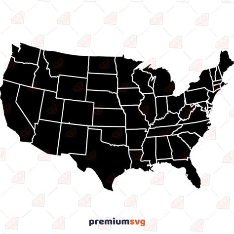 Us Map Svg Vector Us State Map Svg Premiumsvg