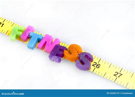 Fitness Word On Cm Ruler Stock Photo Image Of Rule Isolated 22556174