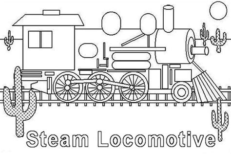 Steam Train Locomotive Coloring Page Netart Train Coloring Pages