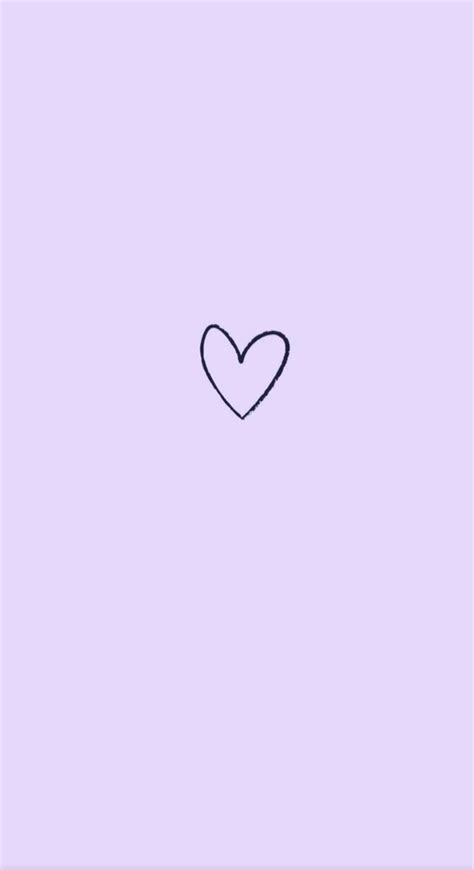 The Lavender Heart Heart Iphone Wallpaper Light Purple Wallpaper