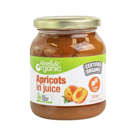 Absolute Organic Apricots In Juice 350g The Wholefood Pantry Palm Beach