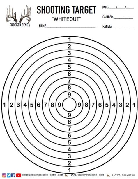Whiteout Free Printable Shooting Targets Crooked Bend