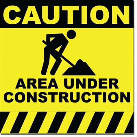 Yellow And Black Construction Zone Sign At Best Price In Chennai Id