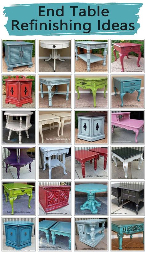 End Table Refinishing Ideas Redo Furniture Painted Furniture