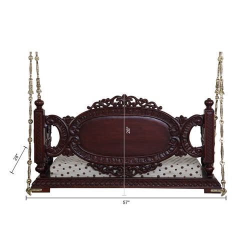 Beautiful Carved Walnut Indian Traditional Royal Swings And Reversible