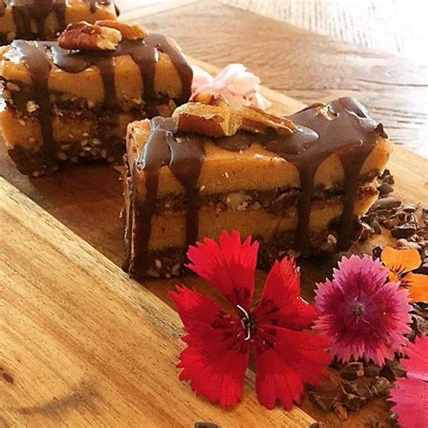 Raw Vegan Caramel Slice Made At The Greenhouse Gypsy Cafe In Mona Vale