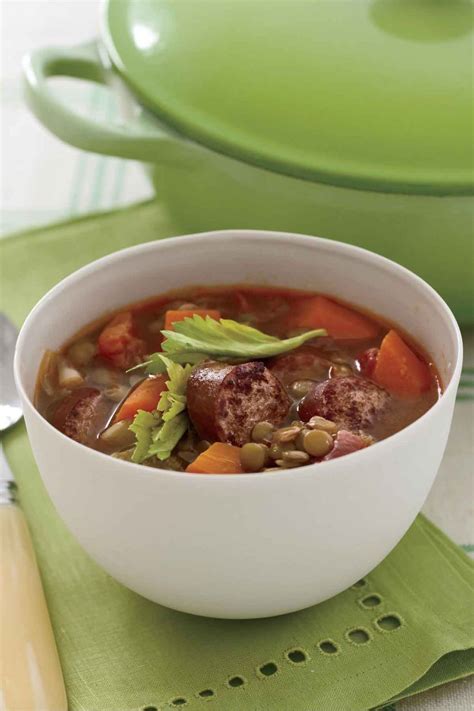 Slow cooker lentil and italian sausage soup low carb. Easy Low Carb Recipes - Lentil, Kielbasa and Garlic Stew