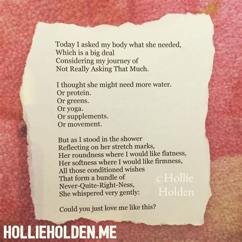 This Just Came In An Email From Cheryl Richardson Today Hollie Is Quite The Poet And A Wise