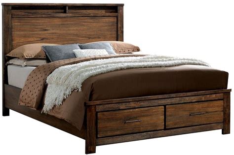 Elkton Oak Cal King Platform Storage Bed From Furniture Of America Coleman Furniture