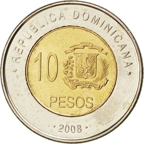 10 Pesos Dominican Republic 2005 2016 Km 106 Coinbrothers Catalog