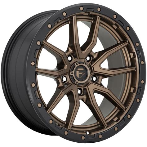 Fuel Rebel 18x9 6x1143 Matte Bronze Black Lip Wheel And Tyre Package