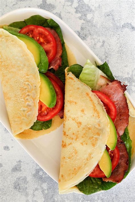 Quick And Easy Crepe With Bacon Lettuce Avocado And Tomato Recipe Quick