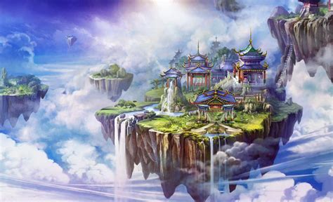 Chinese Xianxia Fantasy Landscape Painting Xianxia Wuxia Martial