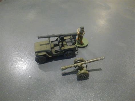 75mm M20 Recoilless Rifle With Trailer And Manpack Stand Wargaming3d