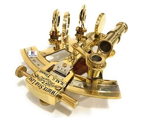 solid brass marine sextant astrolabe antique reproduction maritime nautical ship celestial