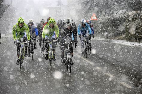 Pro Cyclists In The Snow Gallery Cycling Weekly
