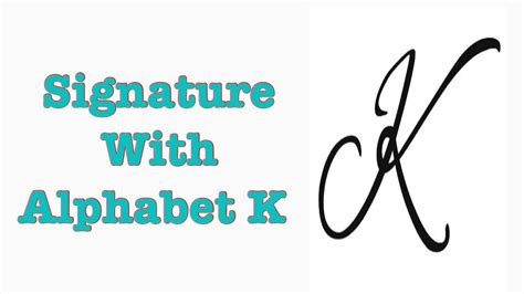 How To Draw Signature Like A Billionaire For Alphabet K Qaisar