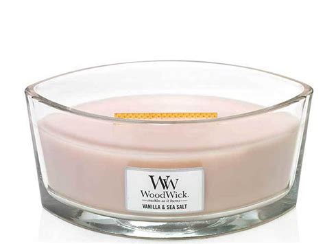 Ароматическая свеча с ароматом ванили и морской соли Woodwick Ellipse ...