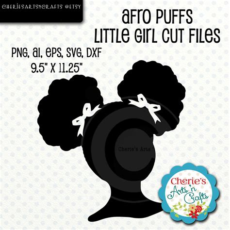 Afro Puffs Little Girl Silhouette Little Girl Silhouette Svg 2bf