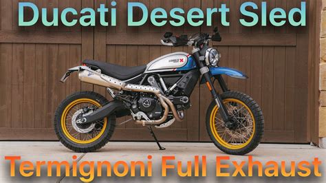 Termignoni Full Exhaust Sound Test For Ducati Scrambler Desert Sled