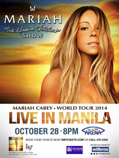 Tous les concerts de mariah carey en france et en europe. On the eve of her Manila show, Mariah Carey tickets at 50 ...