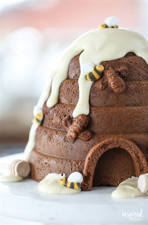 Beehive Honey Bundt Cake With Sugar Bees And Honey Frosting