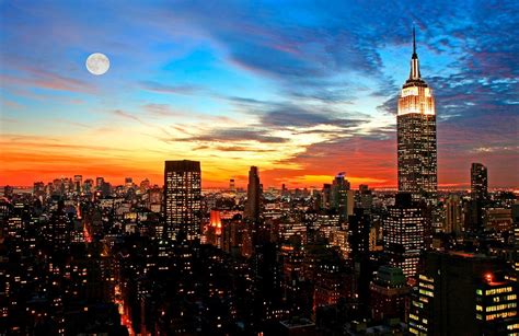 New York Skyline Sunset