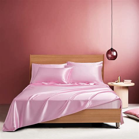 Candoury Satin Silk Sheets Full Size Bed Sheets Set 4 Pcs Soft And Durable Pill Ebay