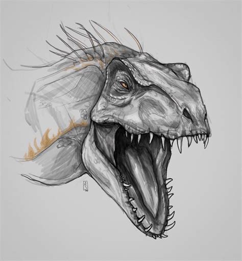 The Indoraptor I Wanted To Attempt To Sketch A Dinosaur So Here It Is