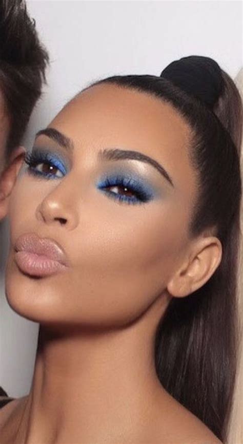 Pin By Yéyé On Color Eyeshadow Kim Kardashian Makeup Blue Eye Makeup