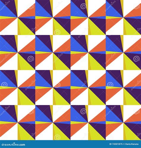 Seamless Image Of Multi Colored Triangles Stock Vector Illustration