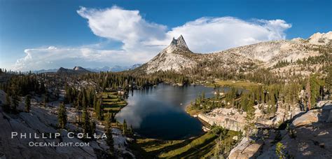 Cathedral Peak And Upper Cathedral Lake At Sunset Yosemite National