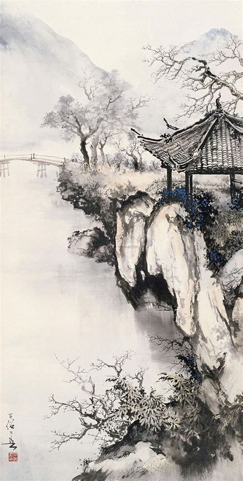 Pin By Victor Santos On Samurai Chinese Landscape Painting Japanese