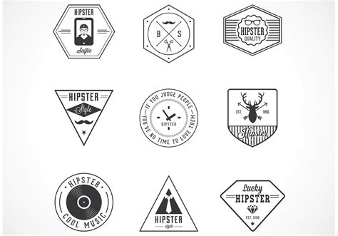Free Hipster Vector Badges Download Free Vector Art Stock Graphics