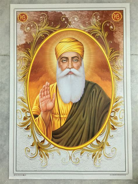 Guru Nanak Dev Ji The Founder Of Sikhism 16 X 12 Inch Etsy Canada