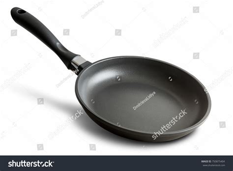 Black Fry Pan Over White Background Stock Photo 750875404 Shutterstock