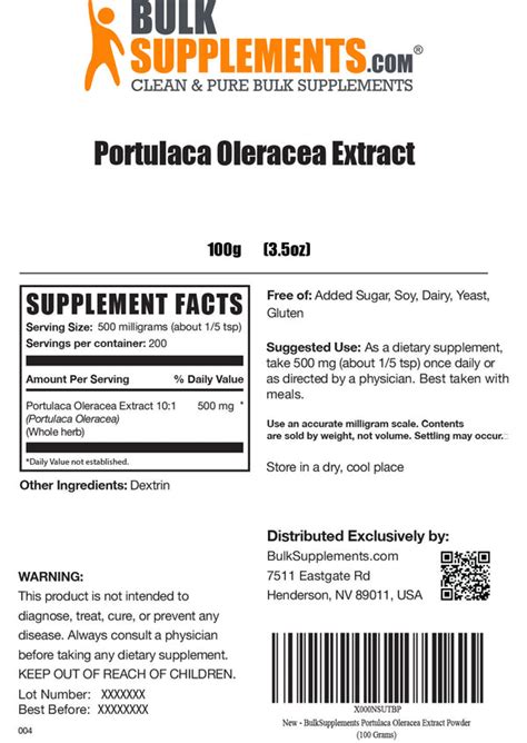 Portulaca Oleracea Extract Purslane Supplement
