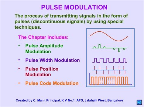 Pulse Modulation Definition Types Block Diagrams Puls