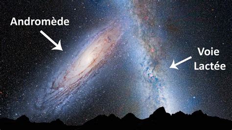 Collision Andromède Et Voie Lactée La Voie Lactée Voyante Ciel Et