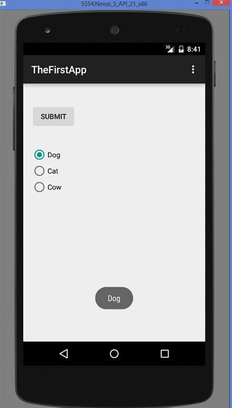 Android Studio Android Radiobutton Example