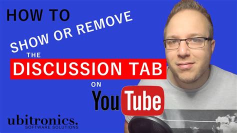How To Show Or Remove The Discussion Tab Youtube