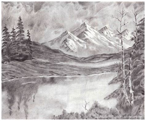 Mountain Pencil Drawing At Explore Collection Of