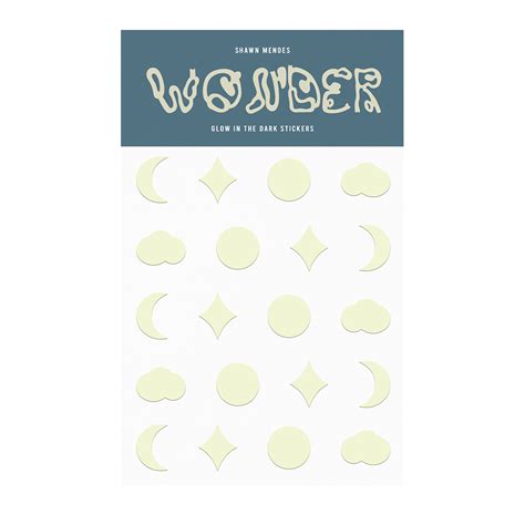 Wonder Glow In The Dark Sticker Pack Shawn Mendes Official Store