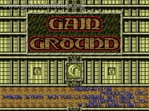 Gain Ground Sega Genesis Artwork Title Screen