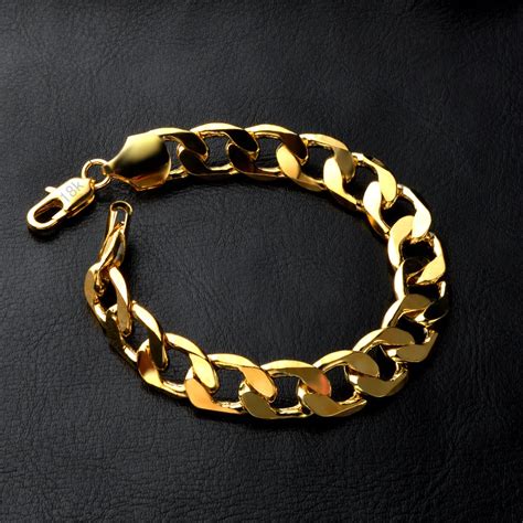 Mens Bracelet Stainless Steel Male Bracelet Wholesale Braslet 18 K Gold