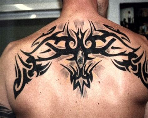 Shoulder Cap Fan Tattoo Patterns Upper Back Tribal Tattoo Designs For