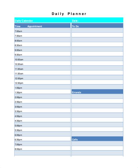 Free 15 Sample Blank Calendar Templates In Pdf Daily Calendar Free
