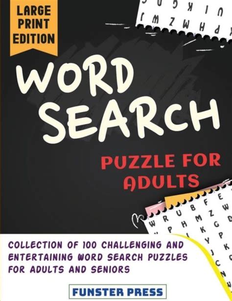Funster Press Word Search Puzzle For Adults Collection Of 100